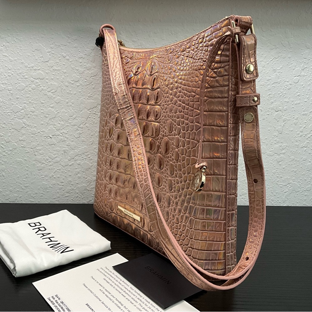 Brahmin Katie ROSE GOLD MELBOURNE Pink/Gold Color W/Partial Rear Eye - Picture 4 of 8